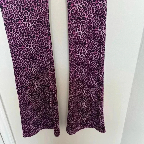 Kollyy retro purple flare leopard y2k pants S - Picture 4 of 6